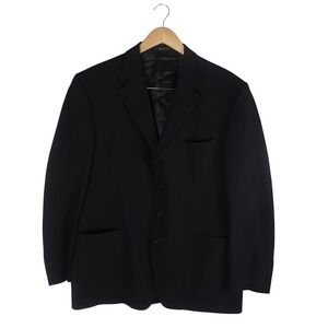 Versace Classic V2 Mens Black Wool Blend Blazer Jacket Made in Italy 54 fits 44